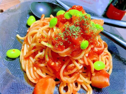 もっちり帆立の冷製トマトパスタ